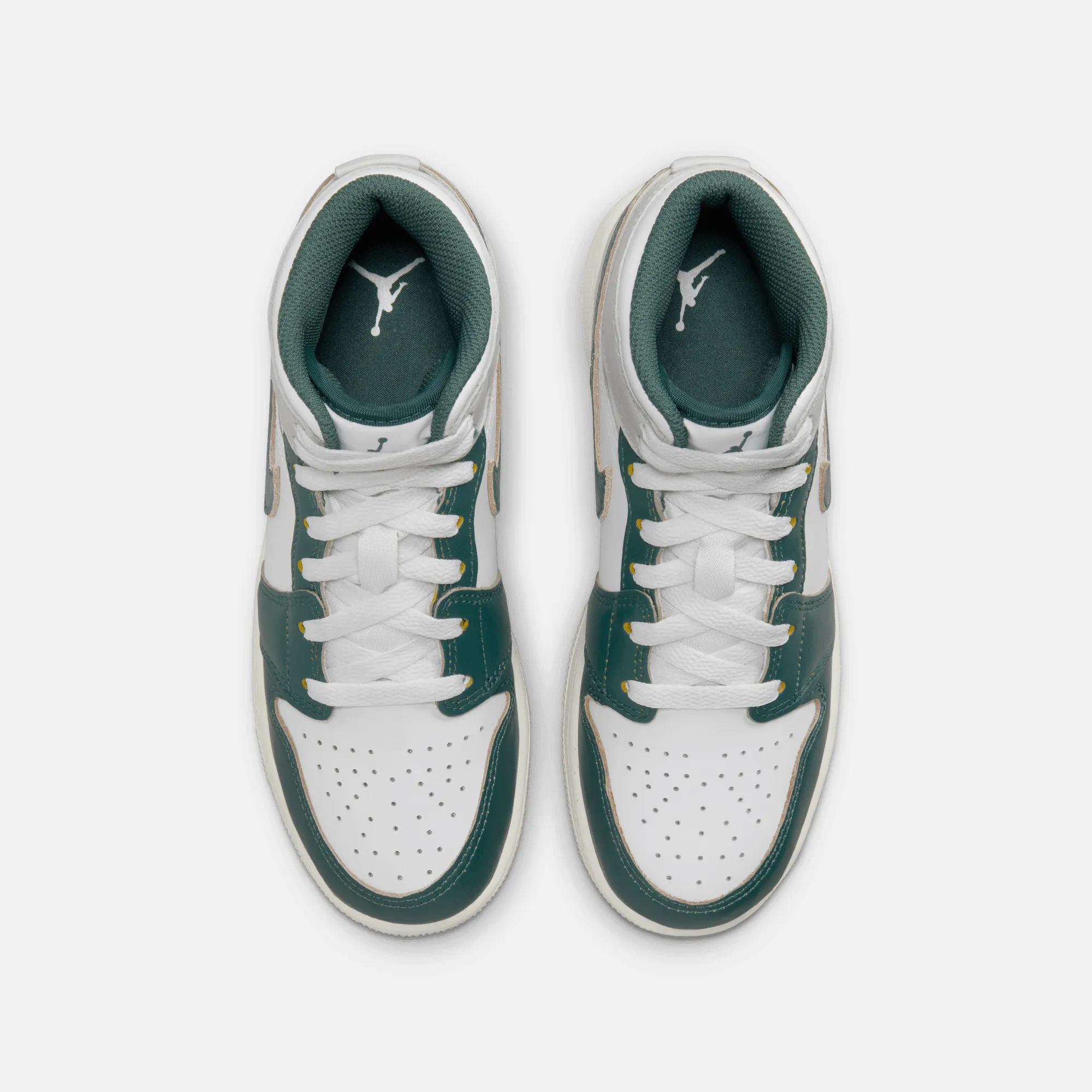 Air Jordan Big Kids' 1 Mid SE Oxidized Green (GS)