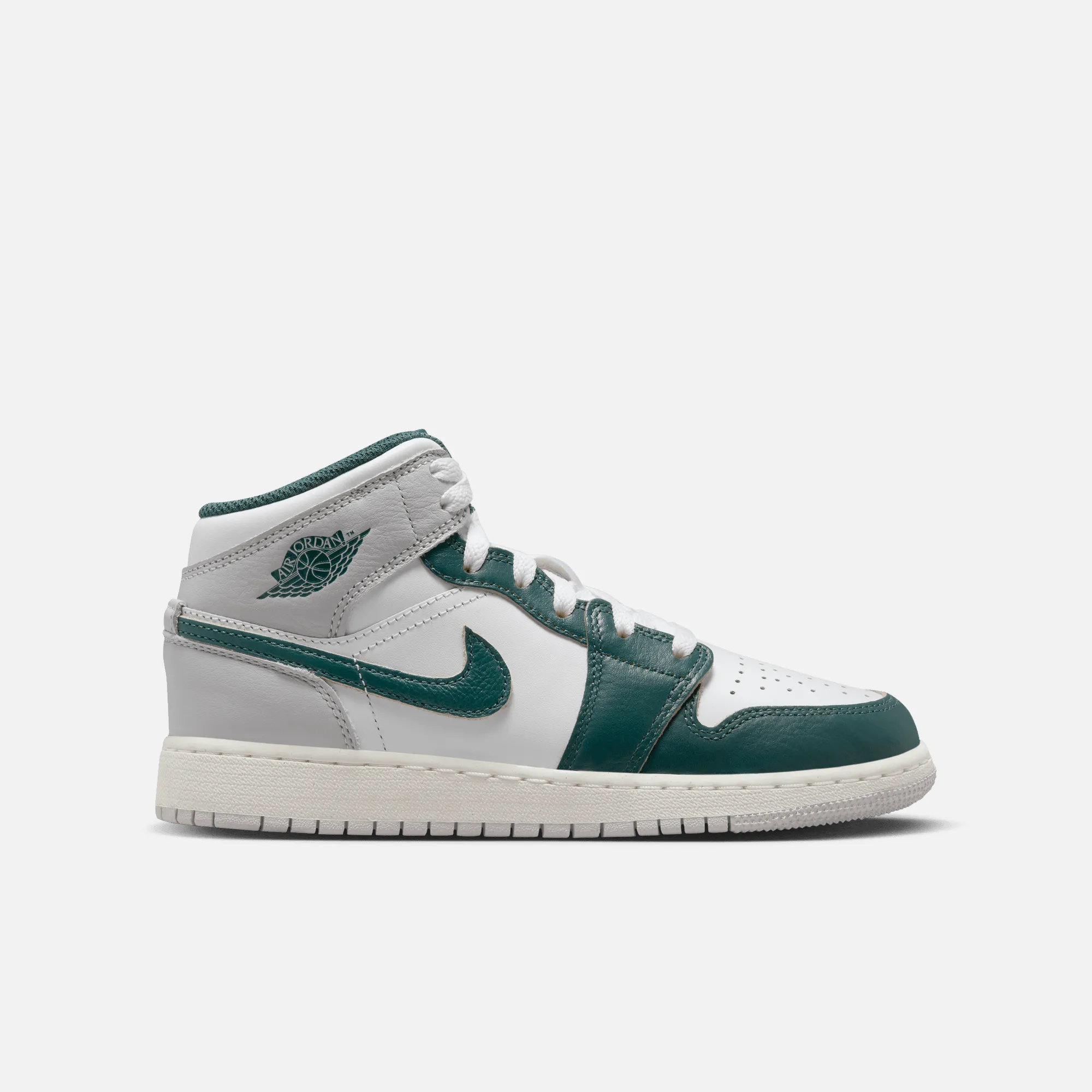 Air Jordan Big Kids' 1 Mid SE Oxidized Green (GS)