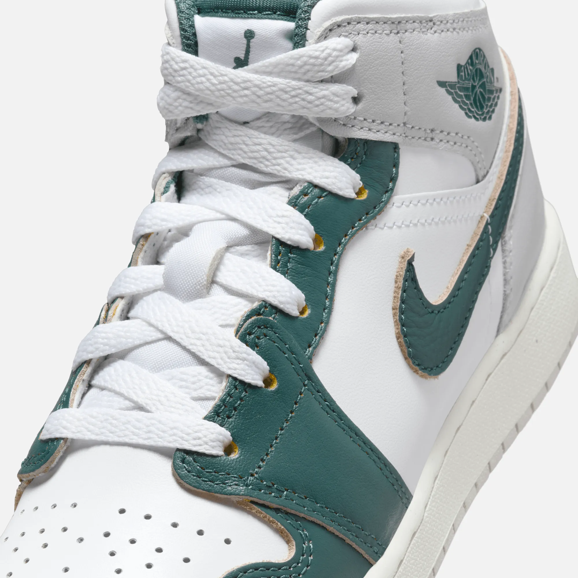 Air Jordan Big Kids' 1 Mid SE Oxidized Green (GS)