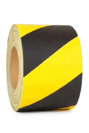 Aluminium Backed Black/Yellow non-slip tape