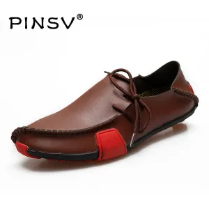 Big Size 47 Leather Shoes Men Shoes Casual Slip On Flats Shoes Men Loafers Moccasins Men Zapatos Hombre 5 Colours