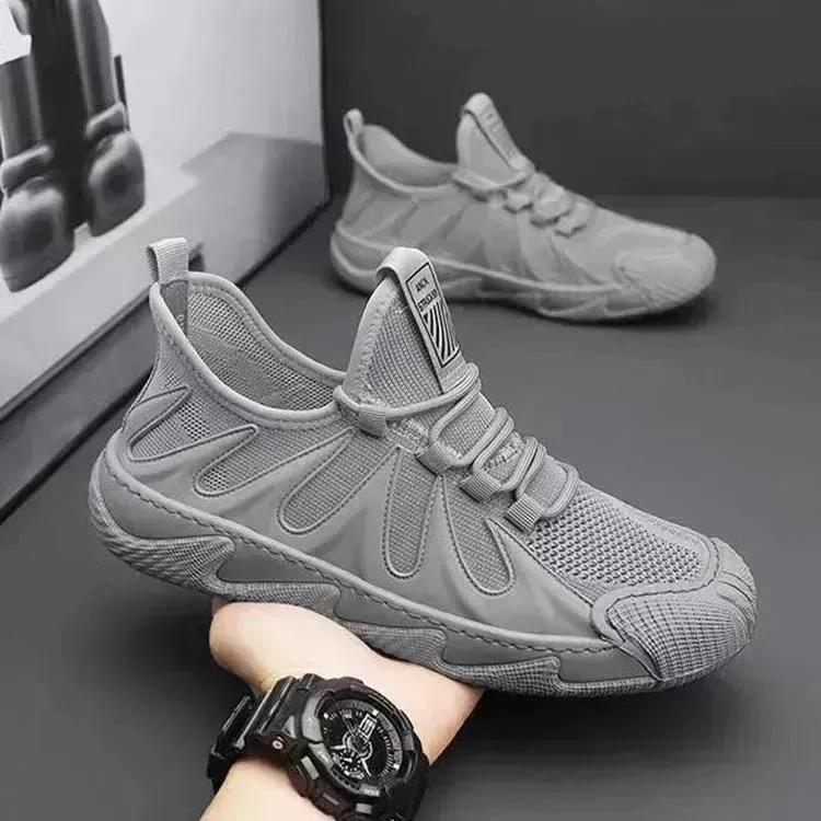 Breathable Mesh Sports Shoes Casual Lace-up Sneakers Men Non-slip Shoes