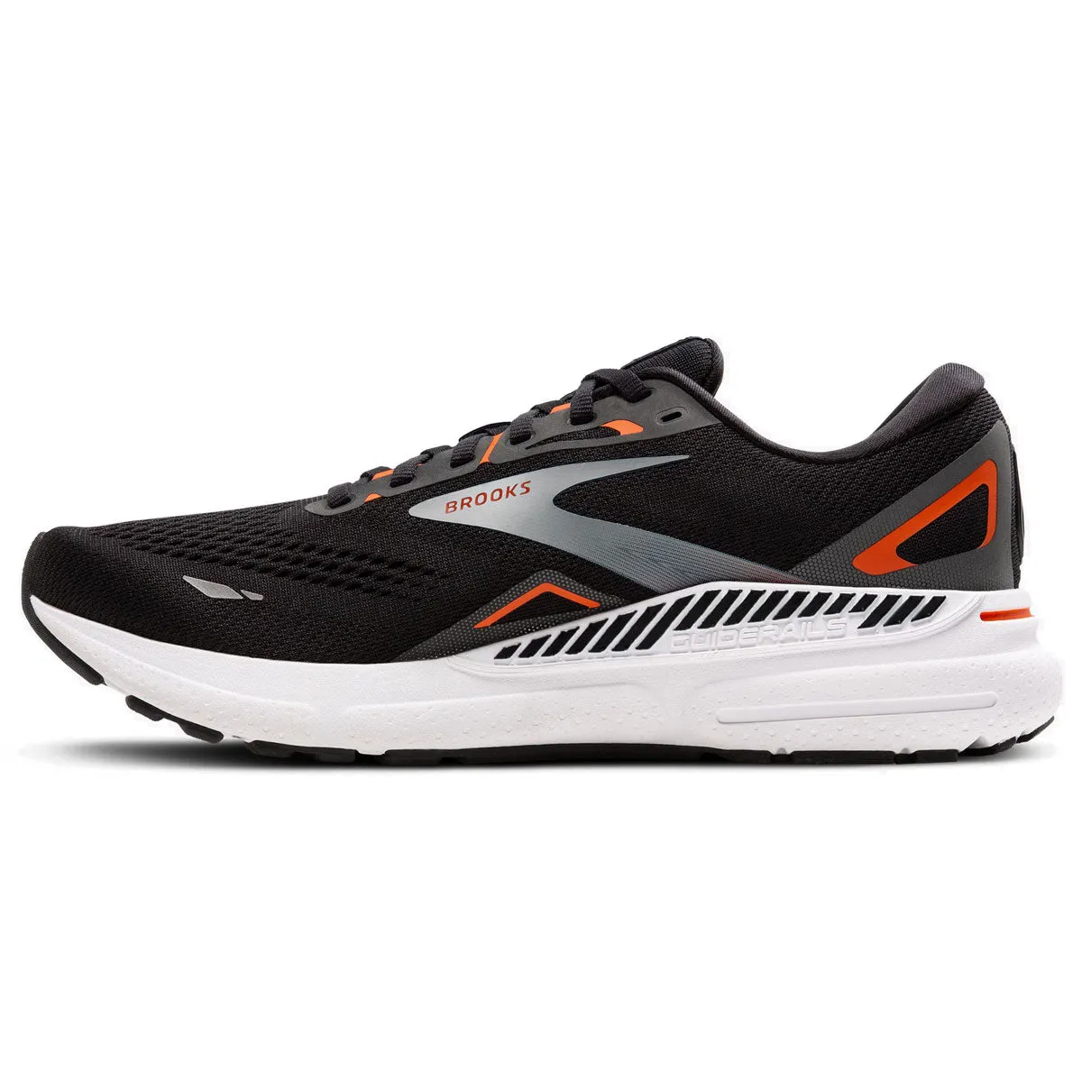 Brooks Adrenaline GTS 23 Running Shoes - Mens - Black/Mandarin Red/Silver