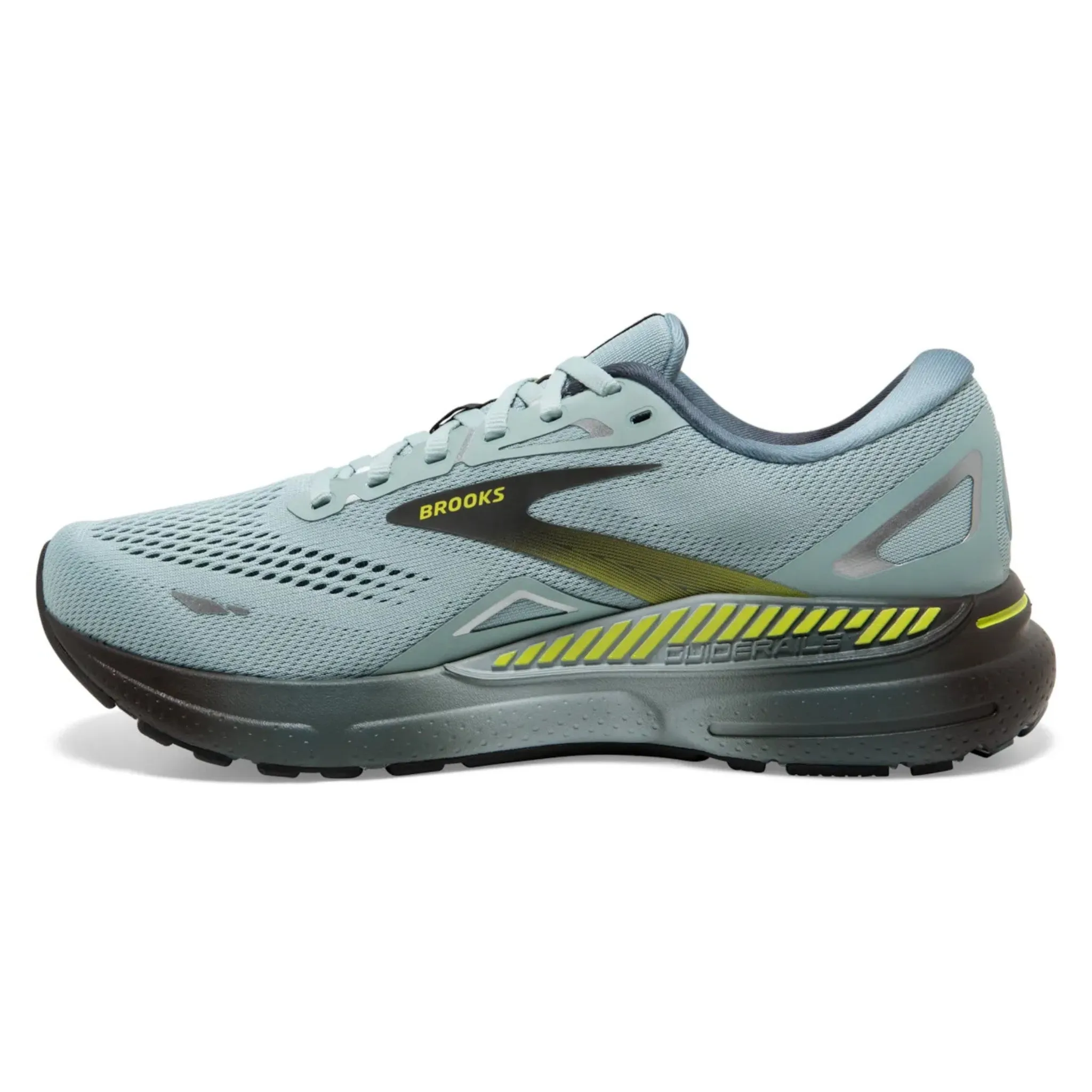 Brooks Men's 110391 458 Adrenaline GTS 23  Cloud Blue Goblin Blue Lime Cushion Support Running Shoes