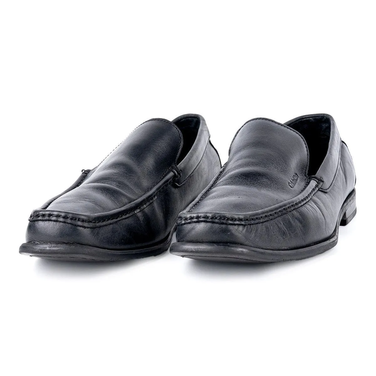 Calvin Klein Formal Slip Ons Leather Black Colour For Men