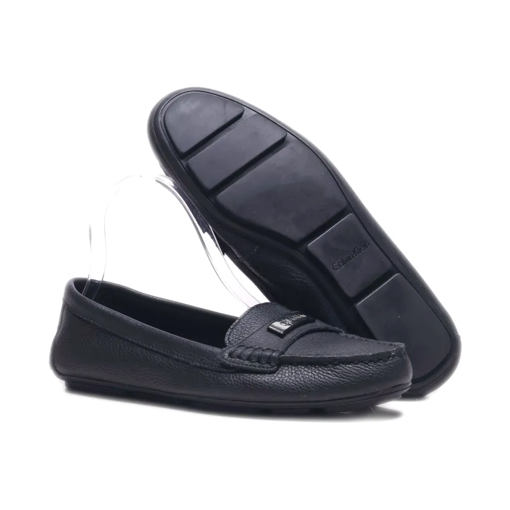 Calvin Klein Leta Loafers Leather Black Colour For Women