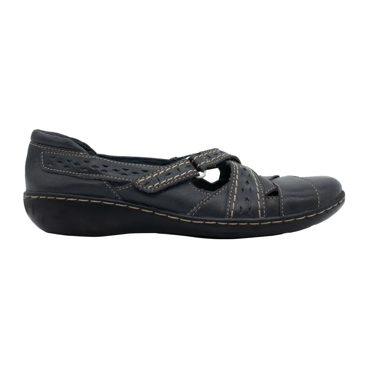 Clarks Ashland Spin Q Loafers Pumps Leather Grey Colour For Women