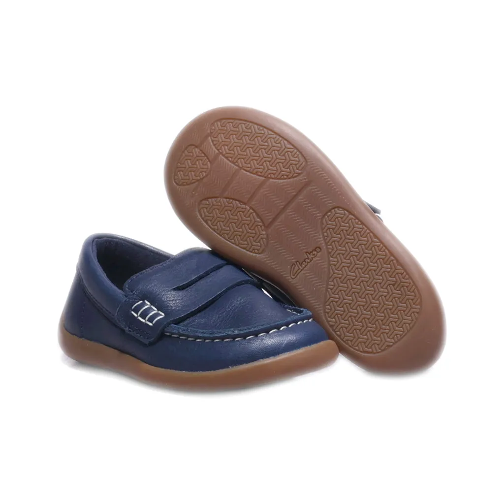 Clarks Loafers Leather Blue Colour For Kids