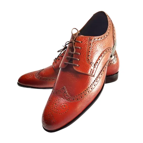 Custom Made Shoes Goodyear Welted Handstiched Handpainted Handmade Geniune Leather Wintip Shoes Brogue Shoes Oxford Formal Dress Mens Shoes