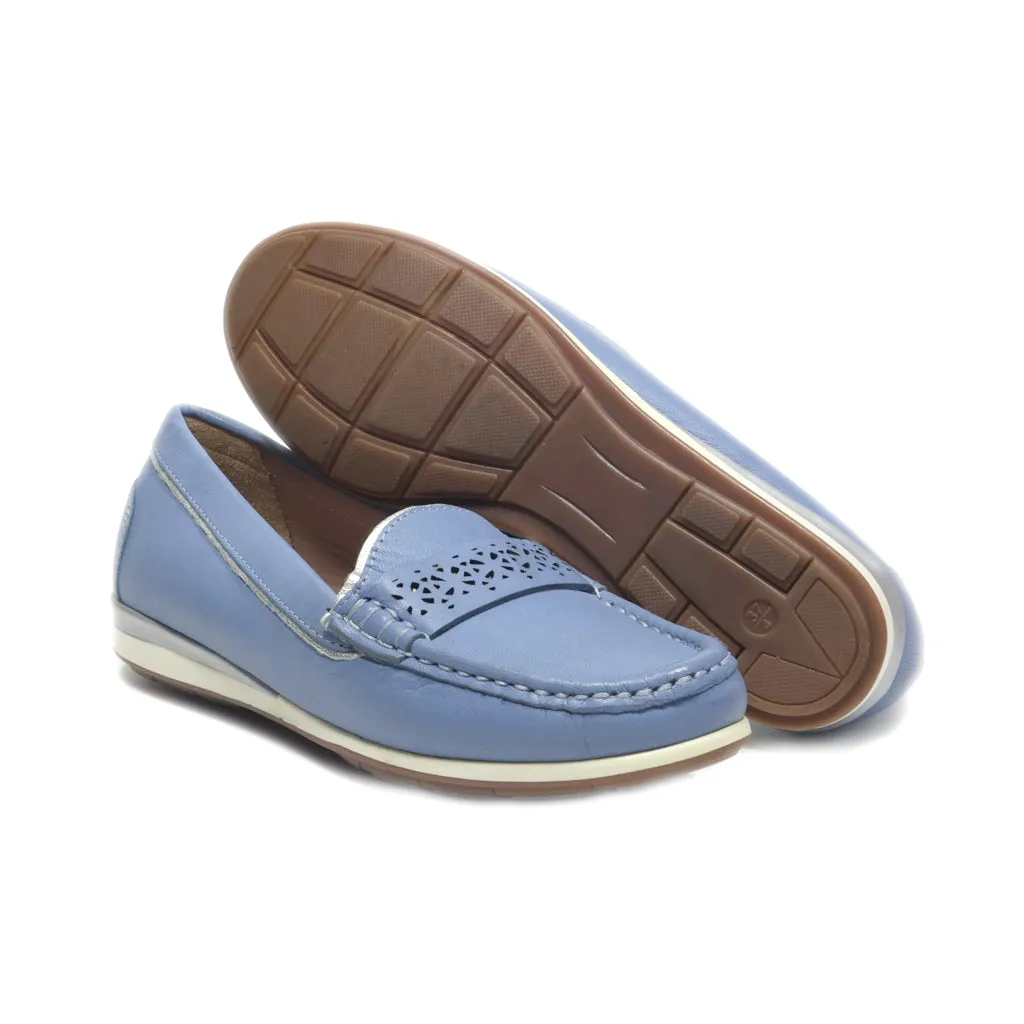 Damart Loafers Leather Blue Colour For Women