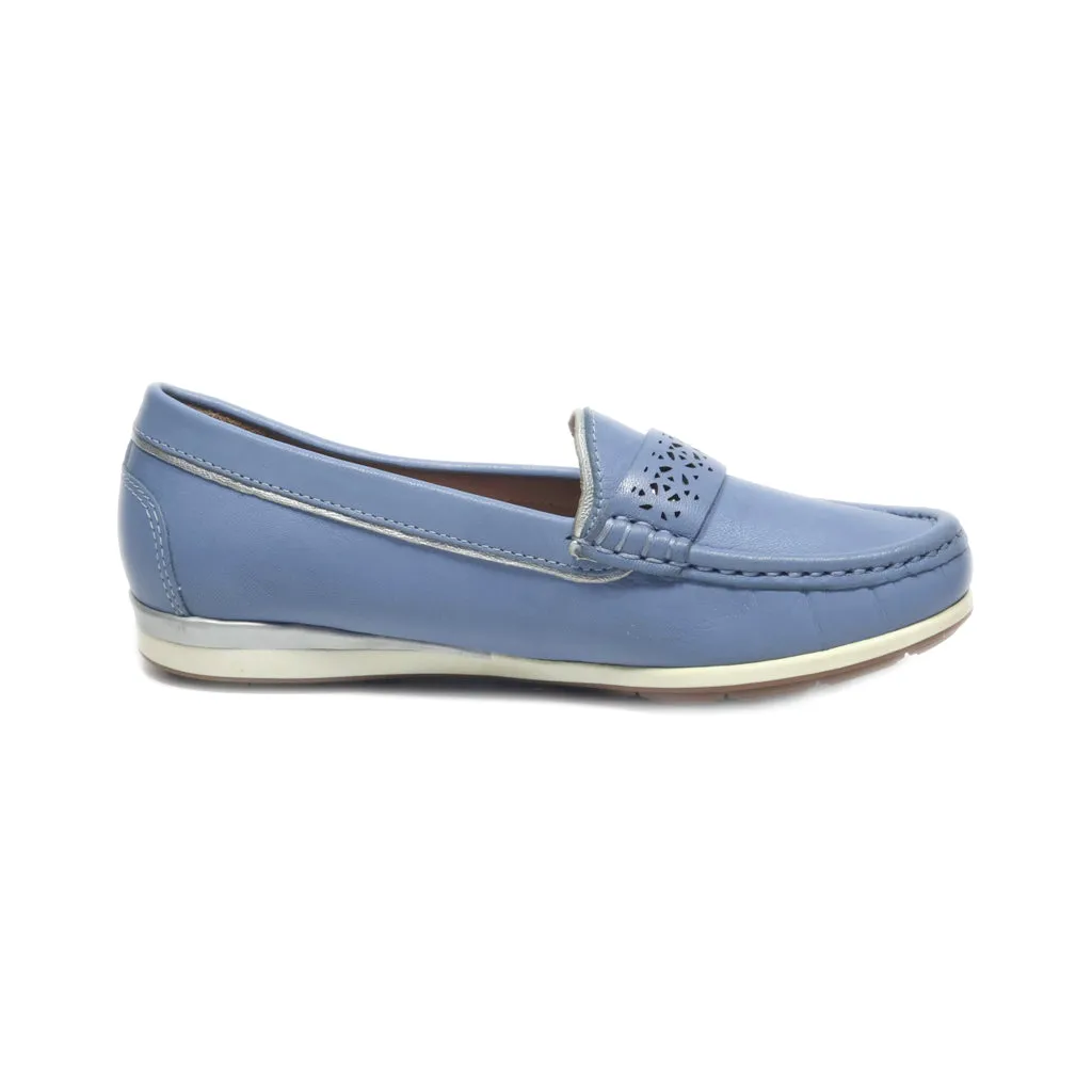 Damart Loafers Leather Blue Colour For Women