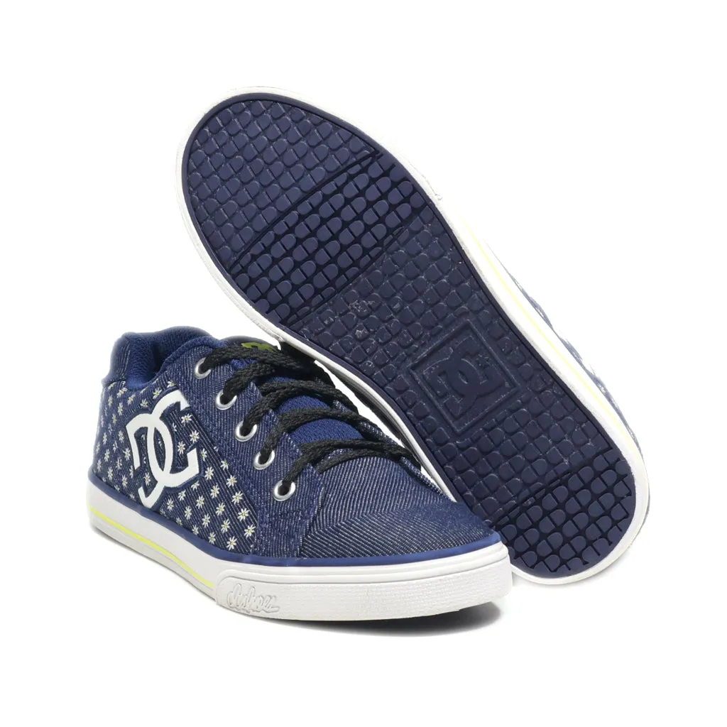 Dc Shoes Sneakers Canvas Blue Colour For Kids