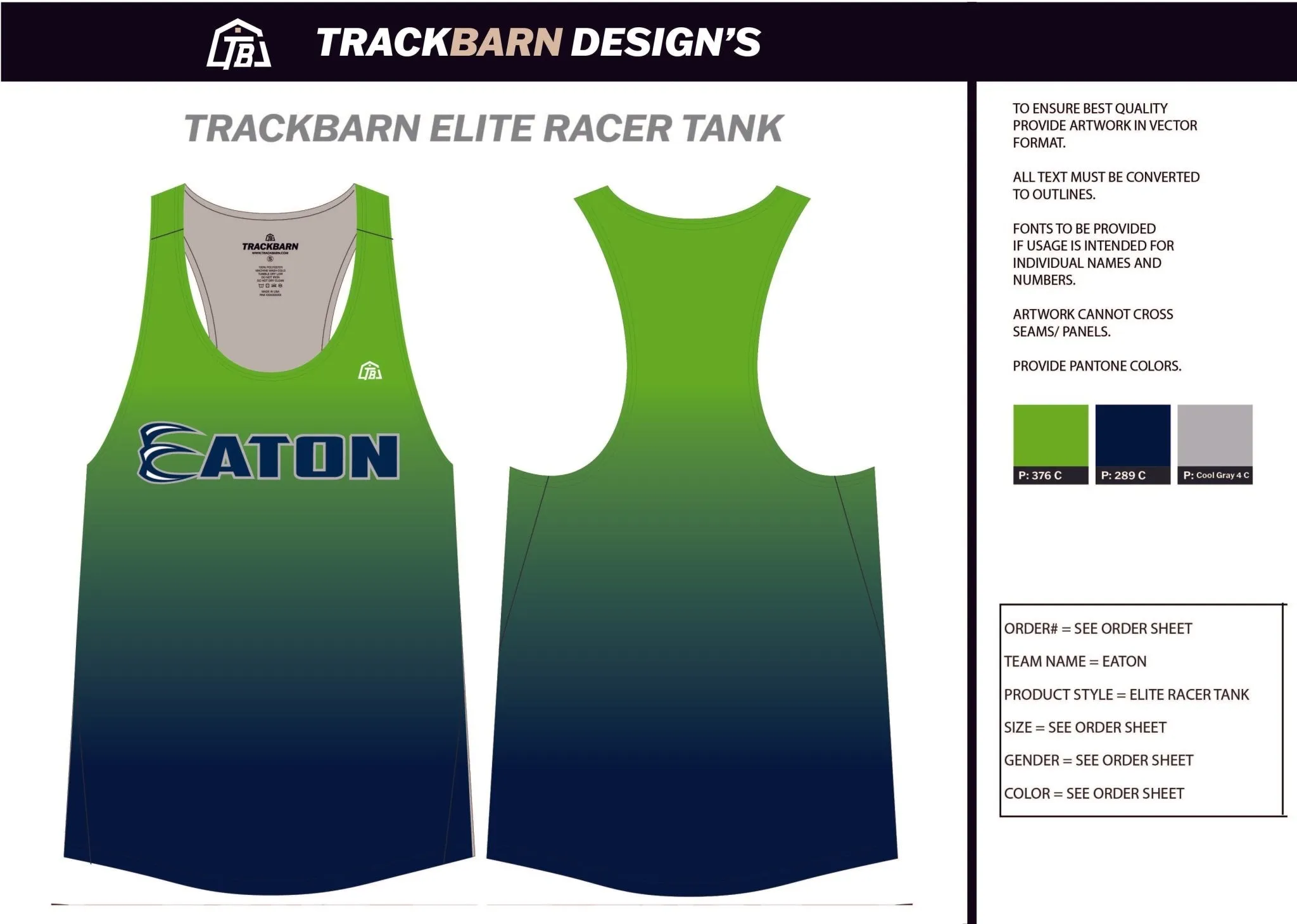 Eaton-- Womens Track Singlet