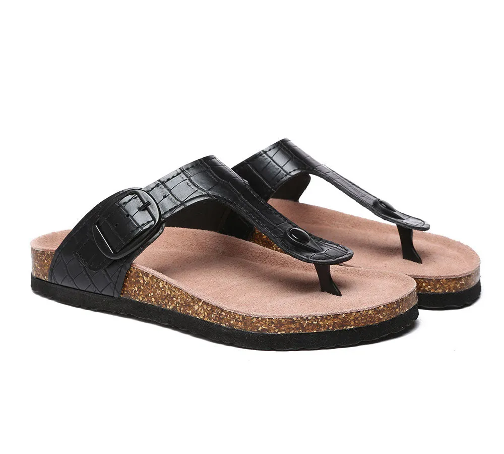 Embossed Summer Beach Unisex Slip-On Lindsay Sandals