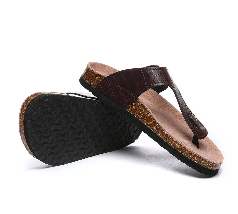 Embossed Summer Beach Unisex Slip-On Lindsay Sandals