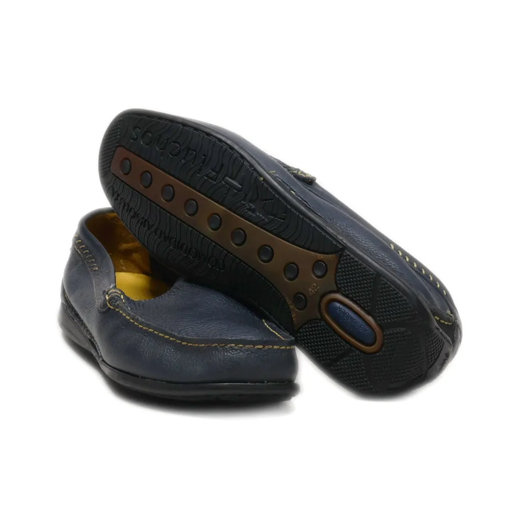 Fluchos Loafers Leather Grey Colour For Men