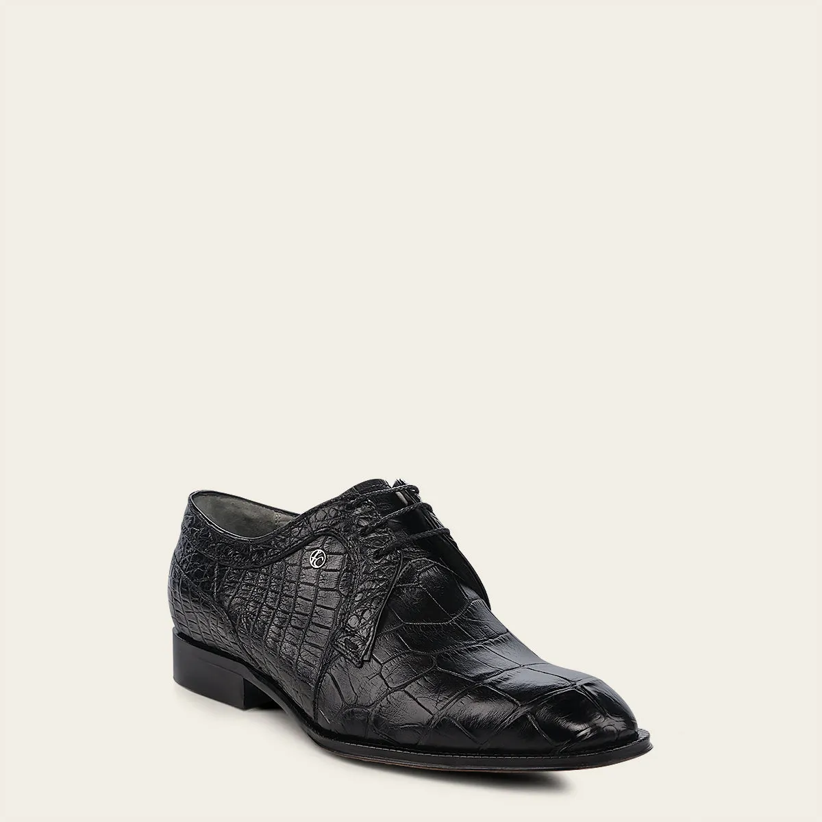 Formal black alligator shoe