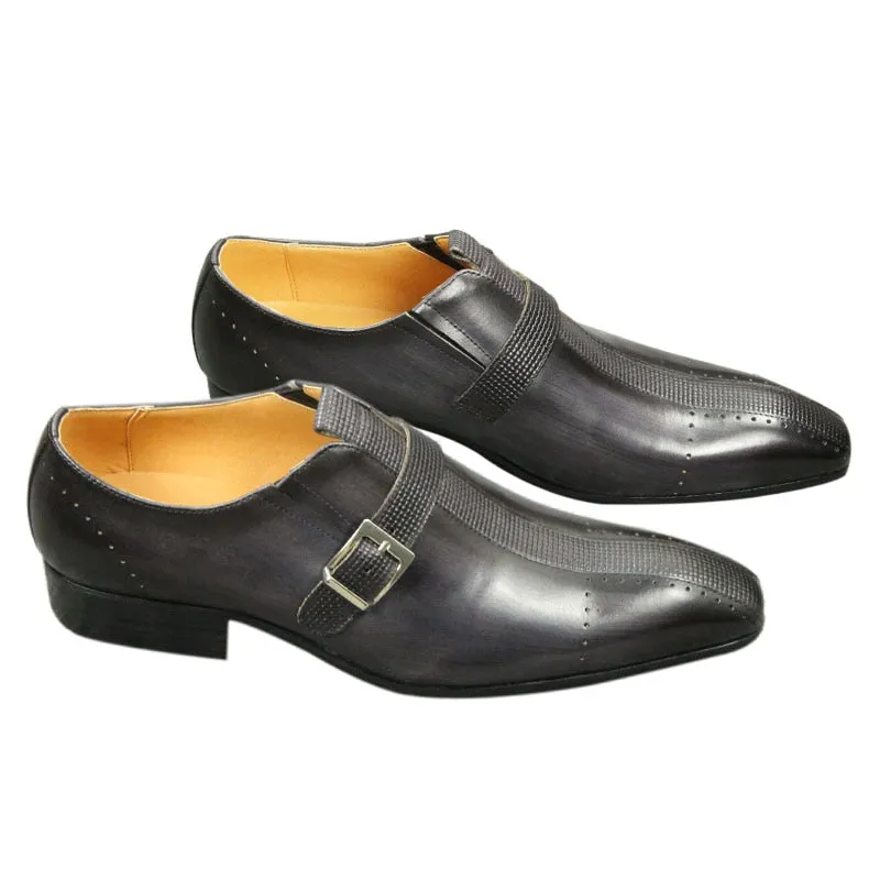 Funki Buys | Shoes | Men's Genuine Leather Formal Dress Shoe