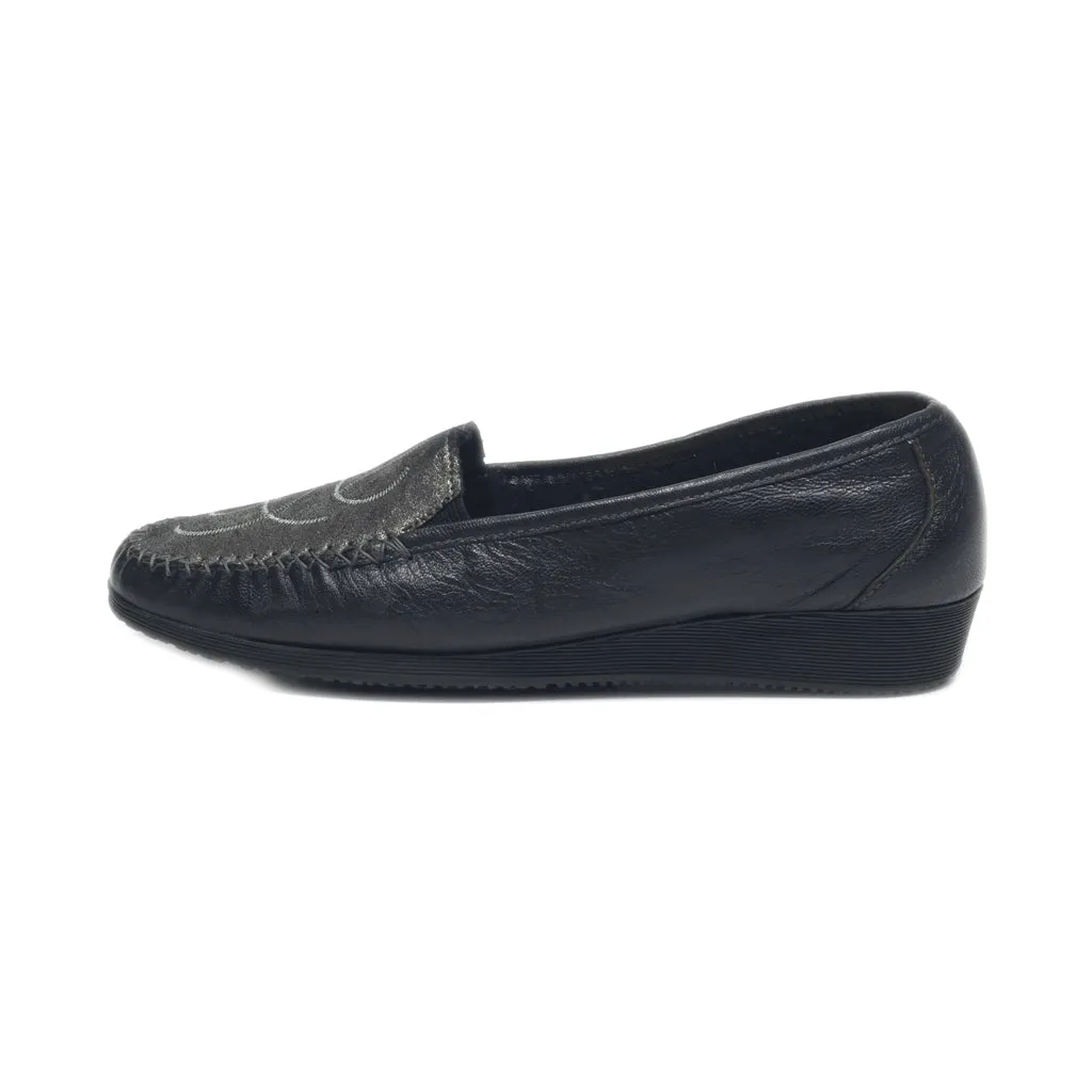 G Flex By Gemo Loafers Leather Grey Colour For Women