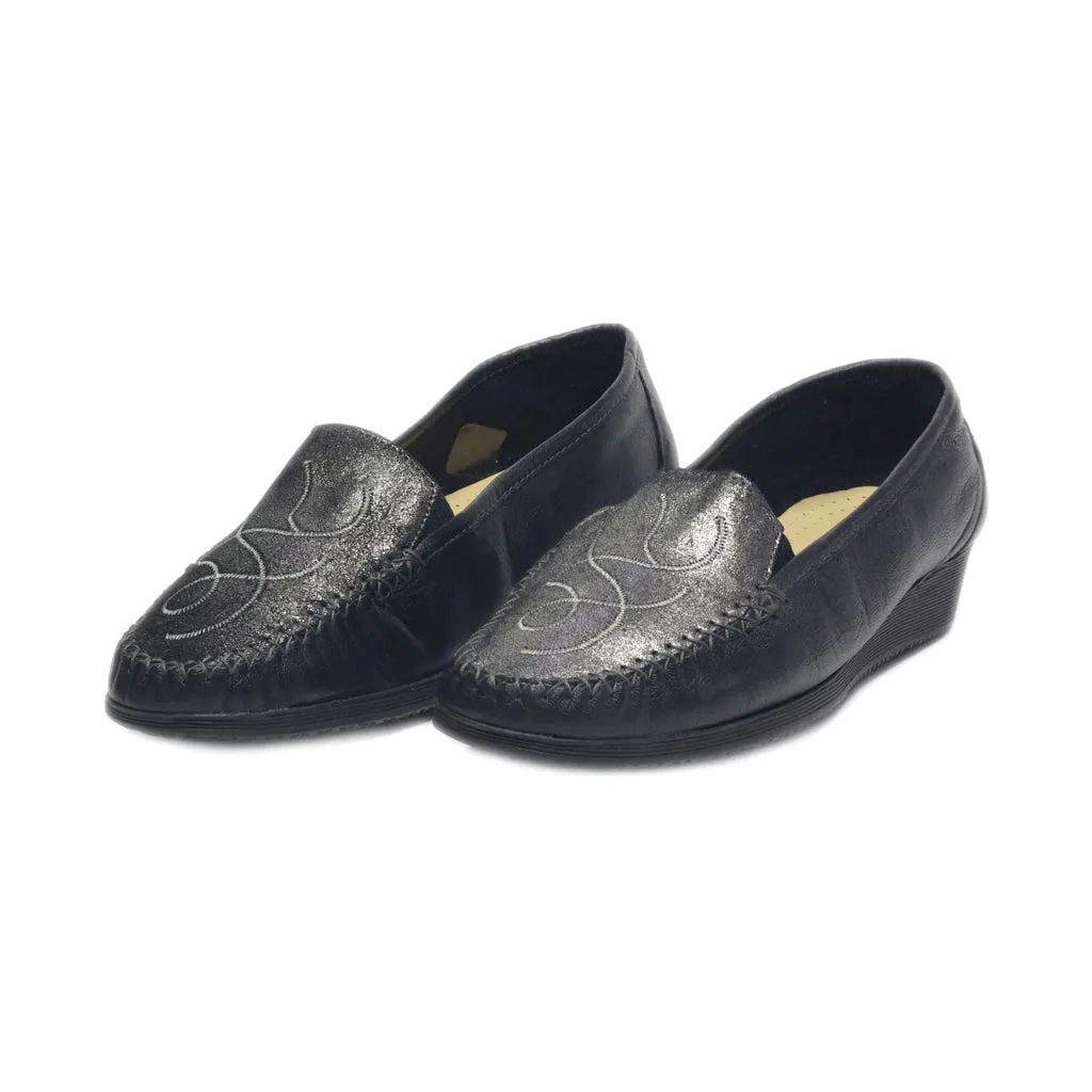 G Flex By Gemo Loafers Leather Grey Colour For Women