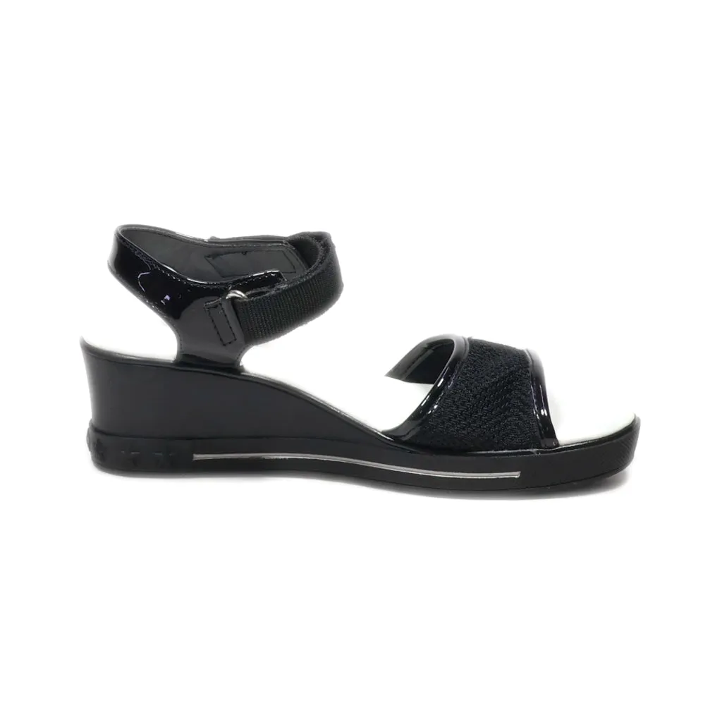 Graceland Flat Sandals Leather Black Colour For Kids