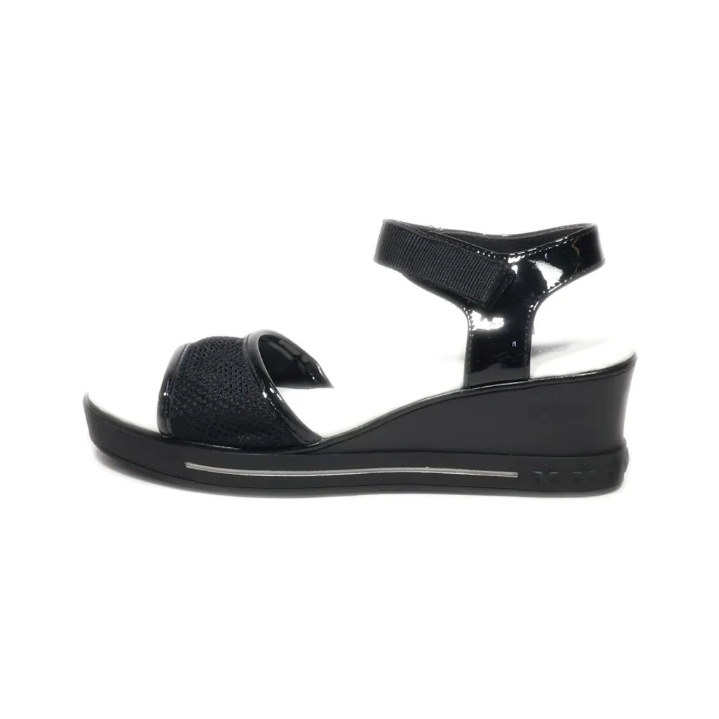 Graceland Flat Sandals Leather Black Colour For Kids