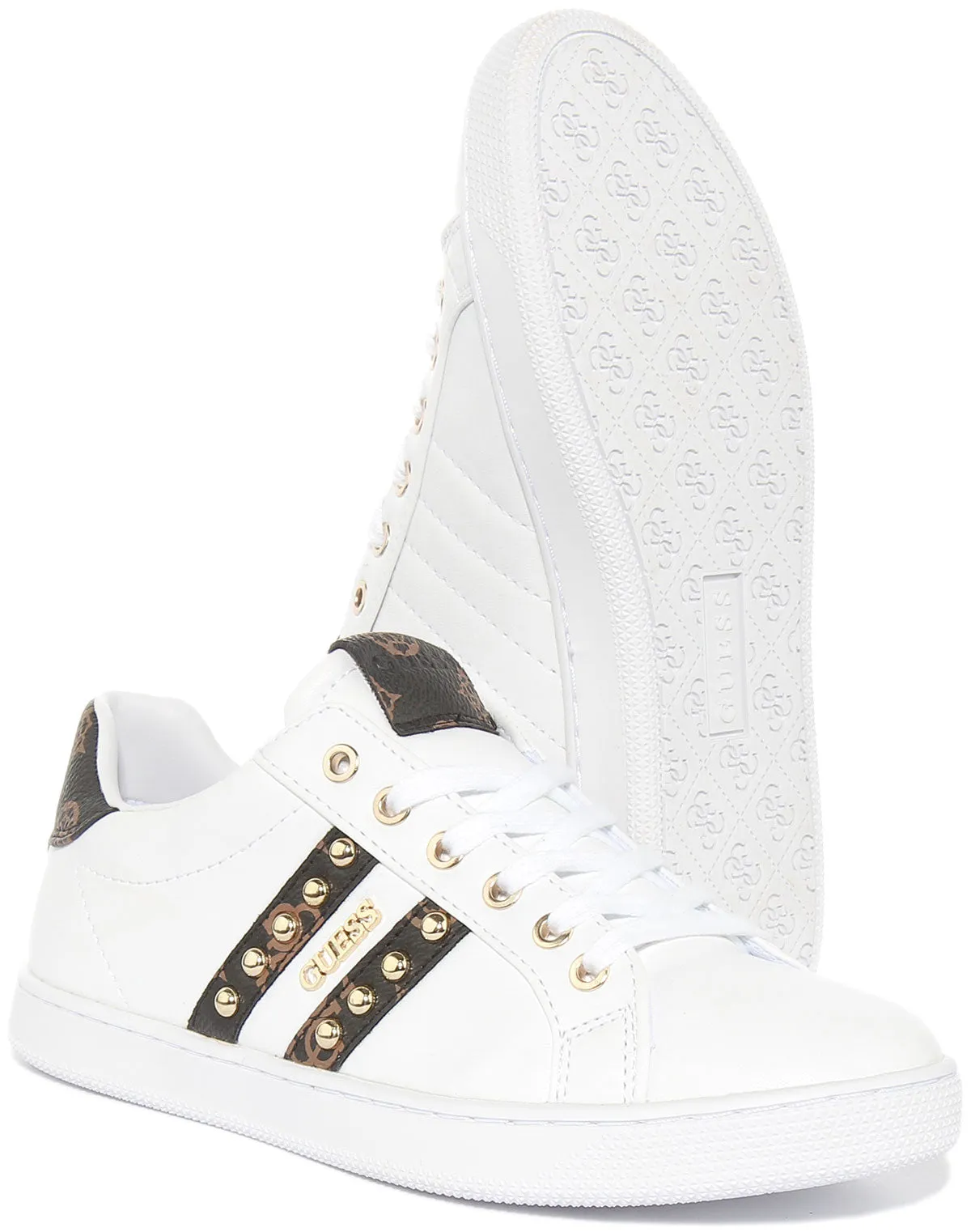 Guess Relka In White Brown For Women