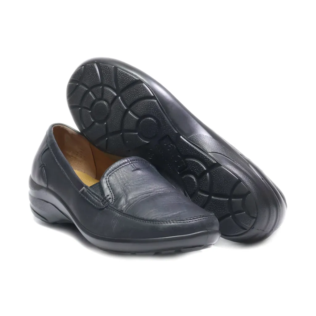 Hotter Loafers Leather Black Colour For Women