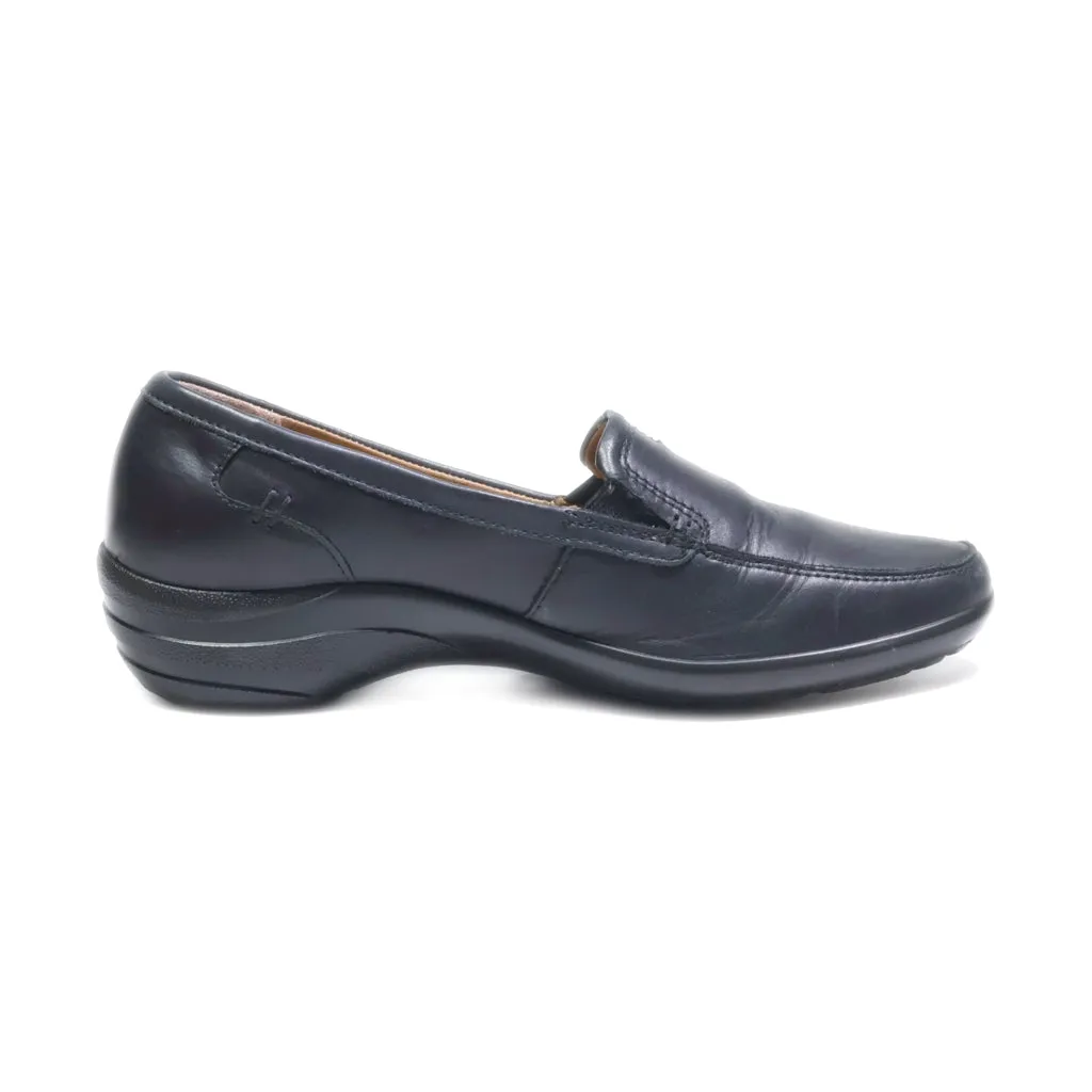 Hotter Loafers Leather Black Colour For Women