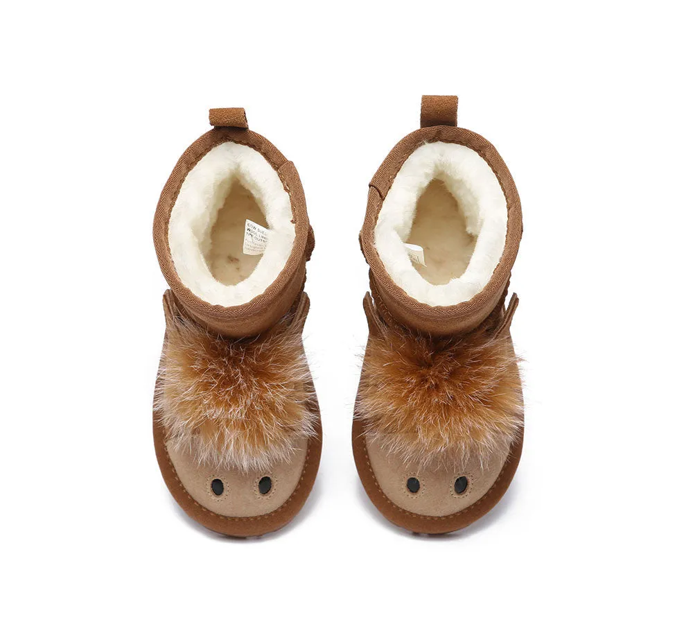 Kid Sheepskin Wool Boots Pony Kids Plus