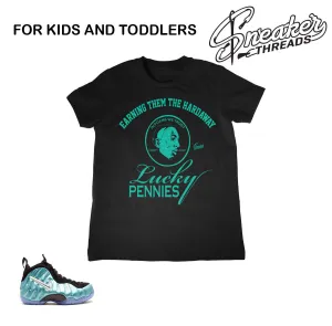 Kids Foamposite Island Green Lucky Pennies Shirt