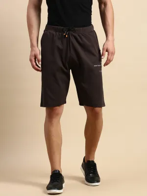 Men Brown Solid Casual Shorts