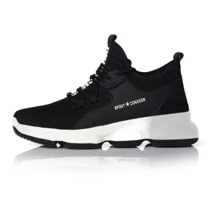 Men Lace Up Running Shoes Outdoor Sports Sneakers Breathable Mesh Comfort Jogging Shoes