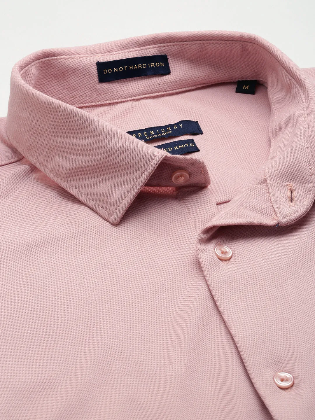 Men Pink Solid Casual Shirt