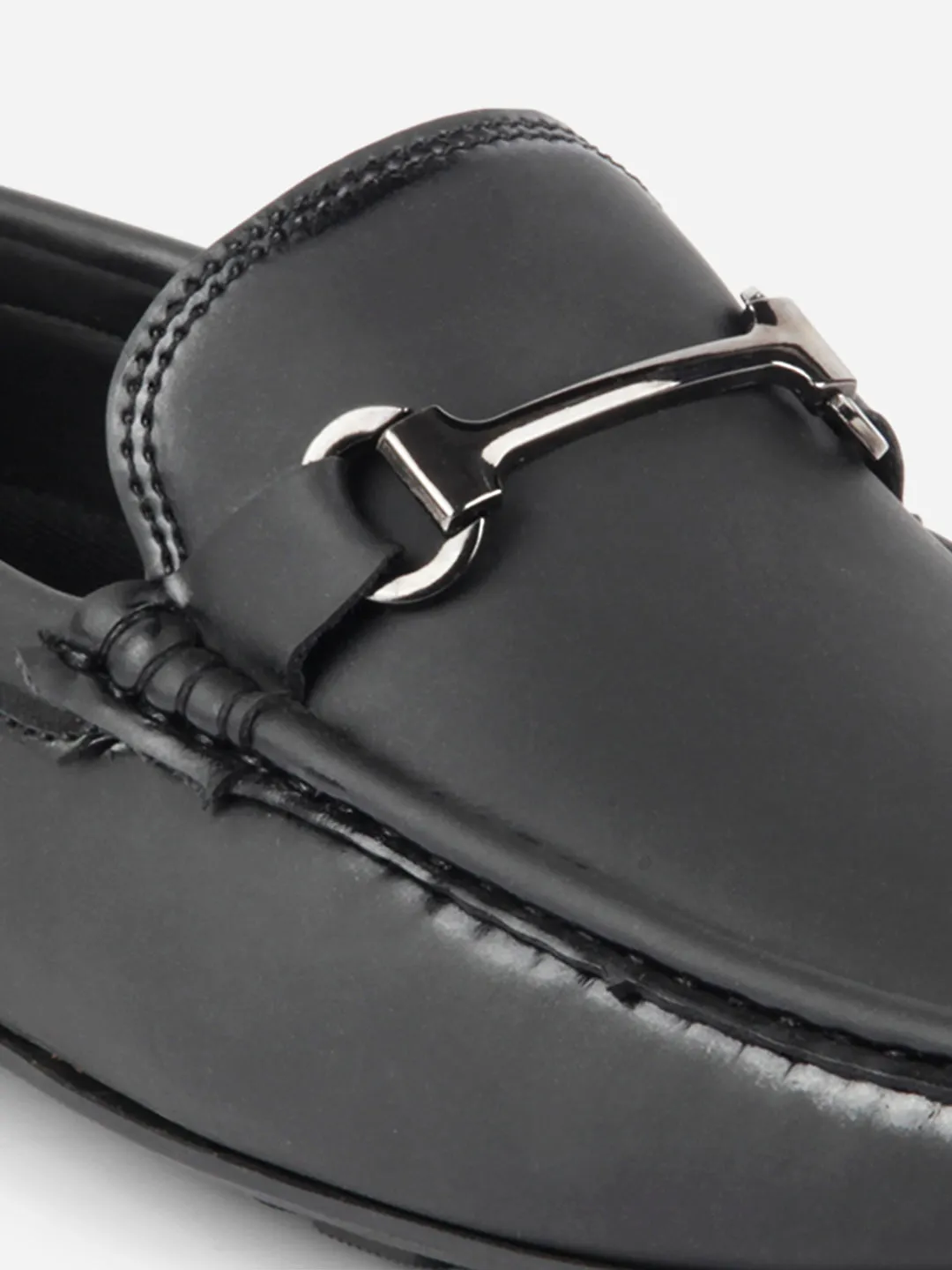 Men's Black Saddle Trim Loafer (IX4103)