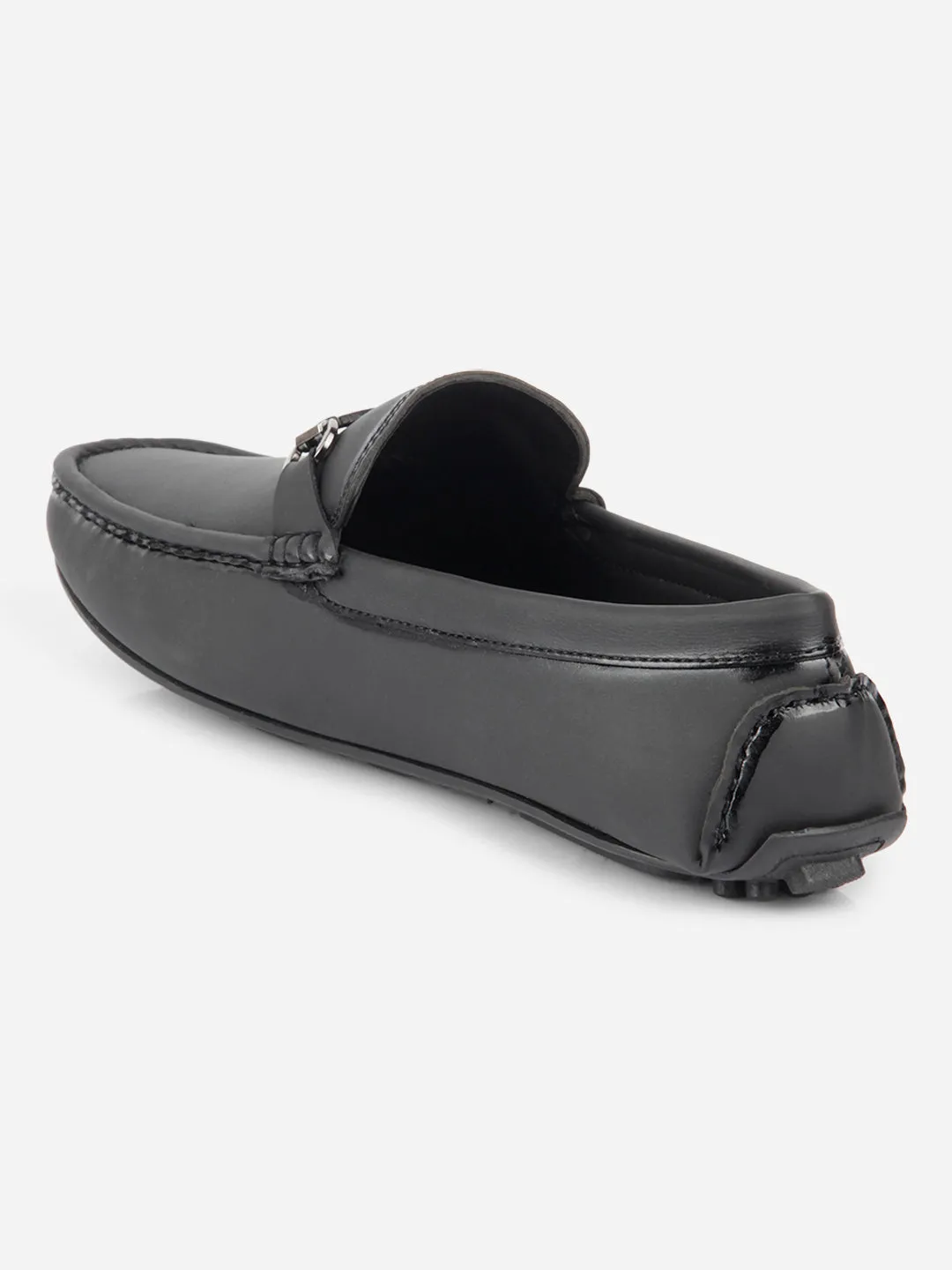 Men's Black Saddle Trim Loafer (IX4103)