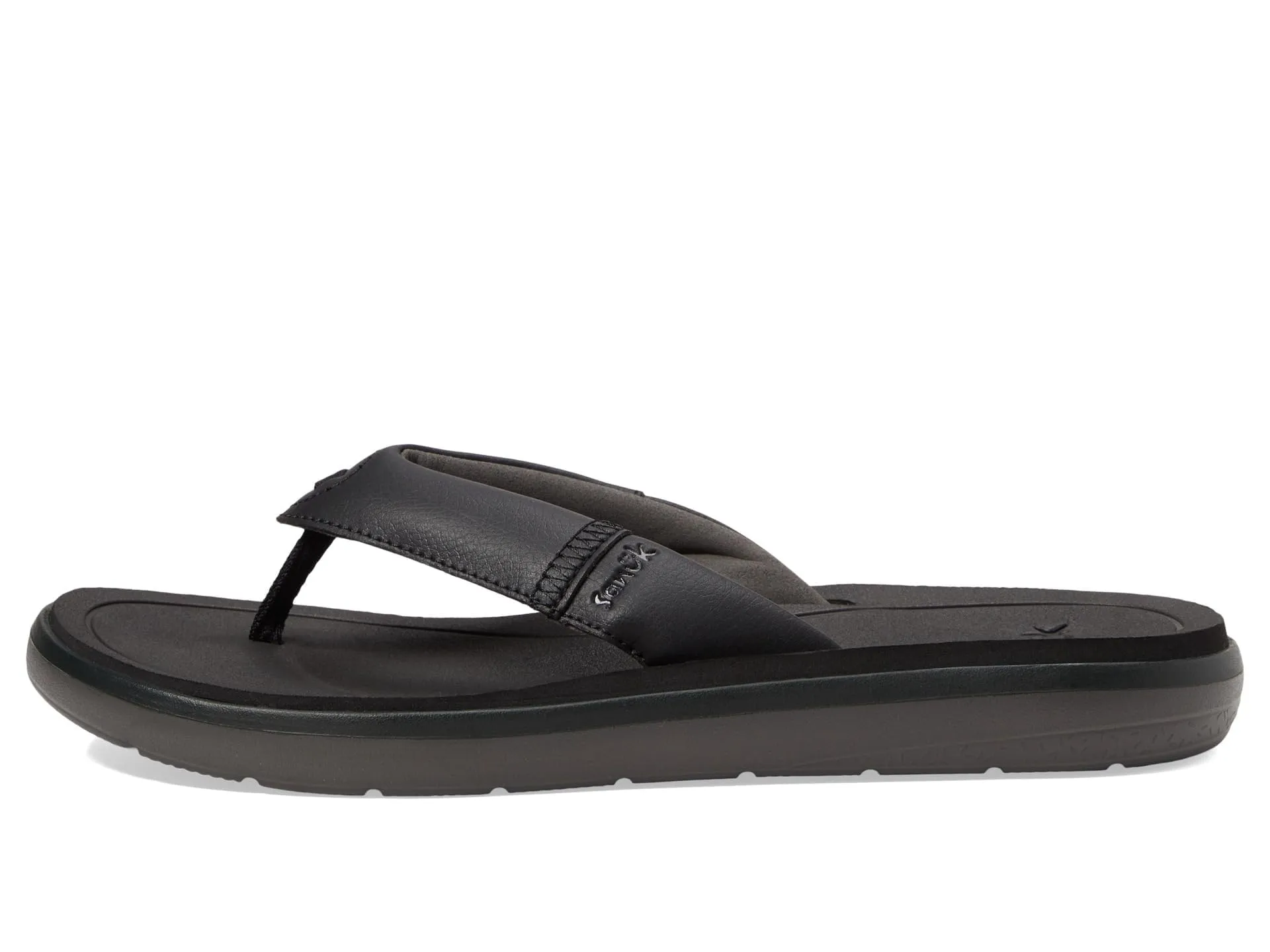 Men's Shoes Sanuk RIPPAH Flip Flop Water-Resistant Sandals 1143290 BLACK