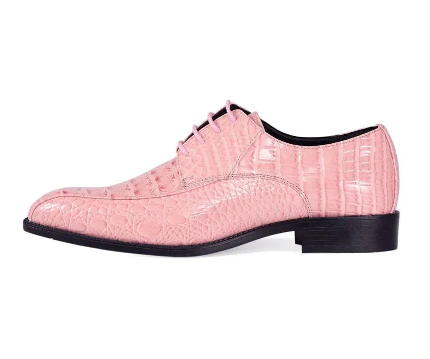 Pink Men's Harvey Lace-Up Dress Shoes