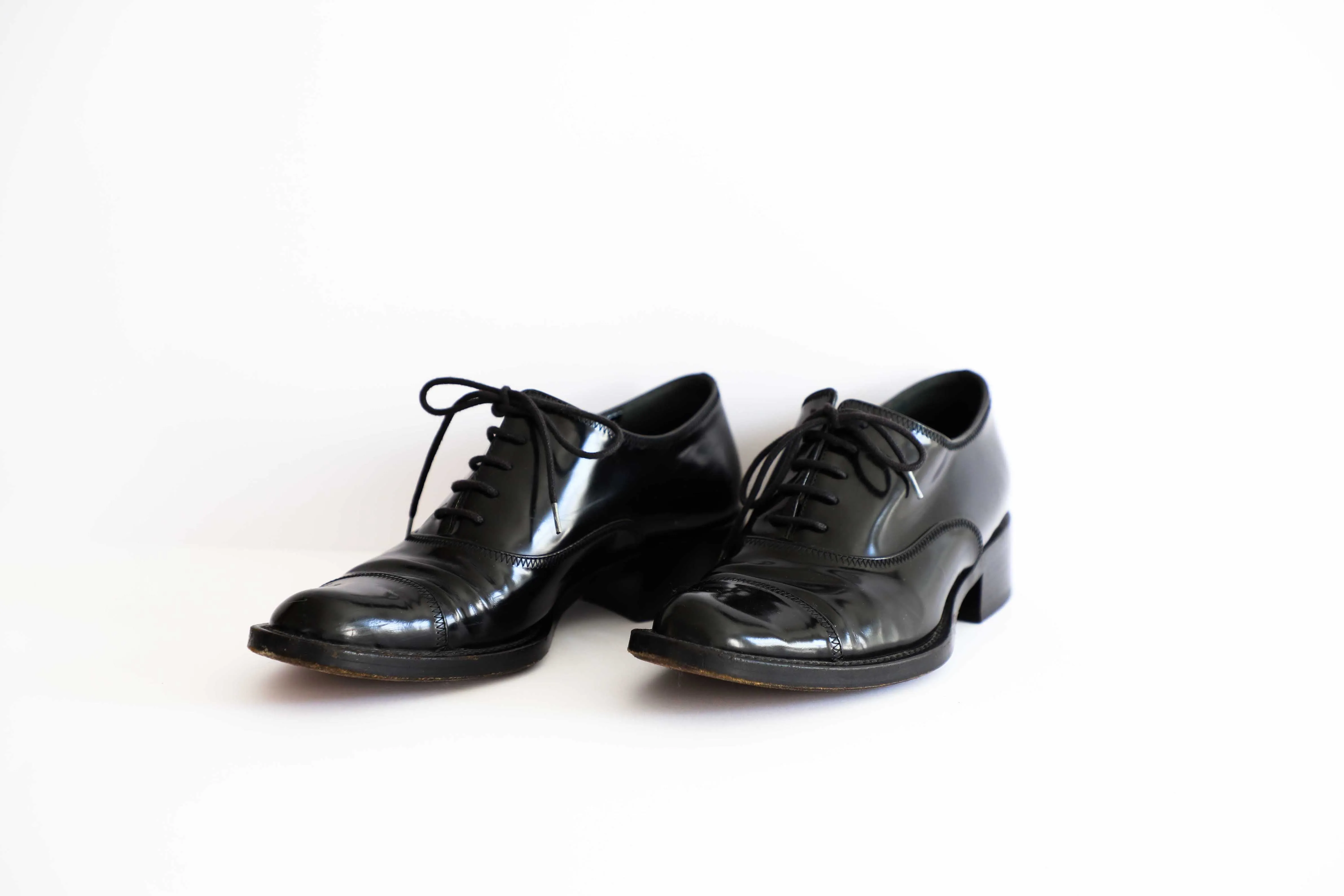 Prada Square-toe Oxford Shoes