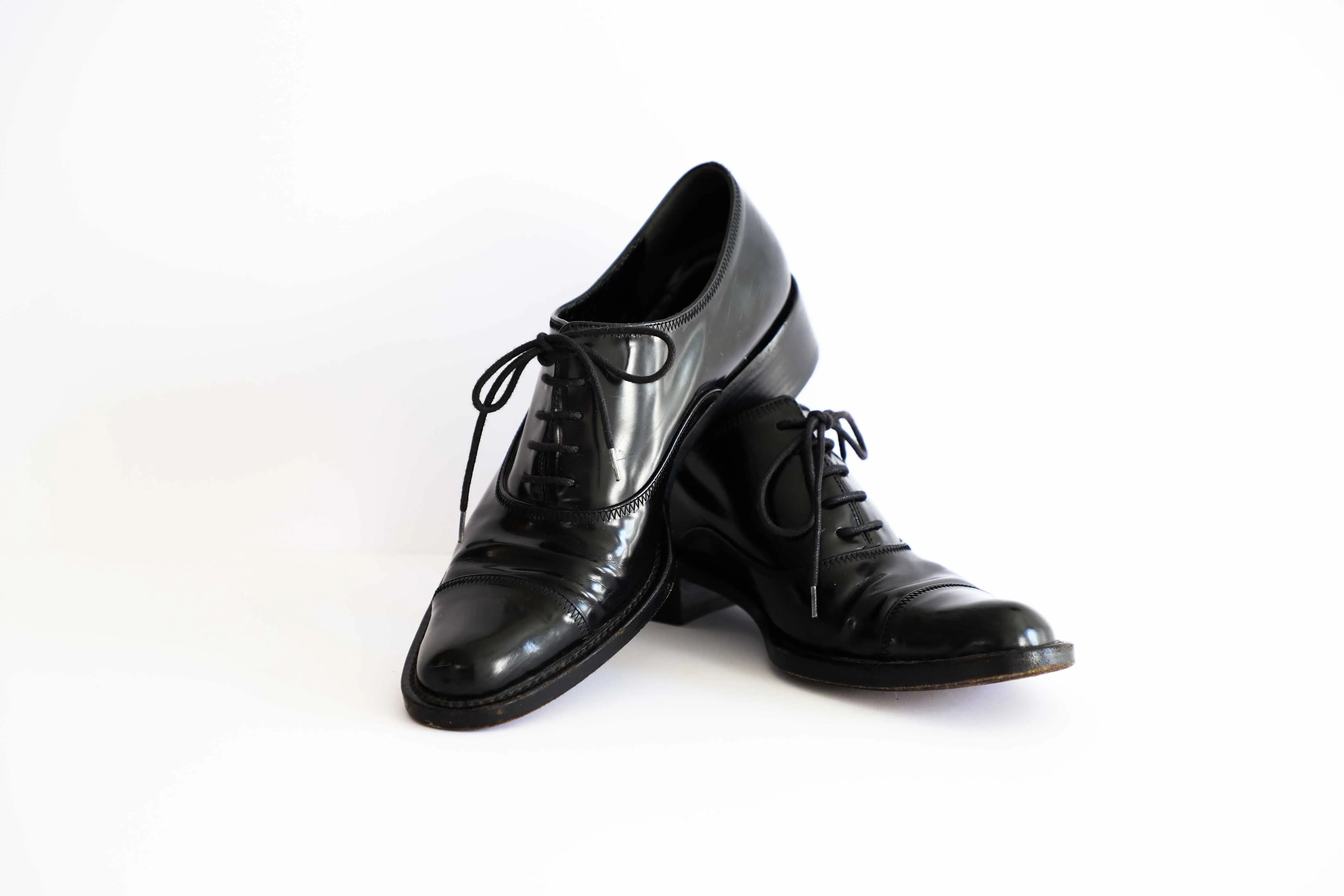 Prada Square-toe Oxford Shoes