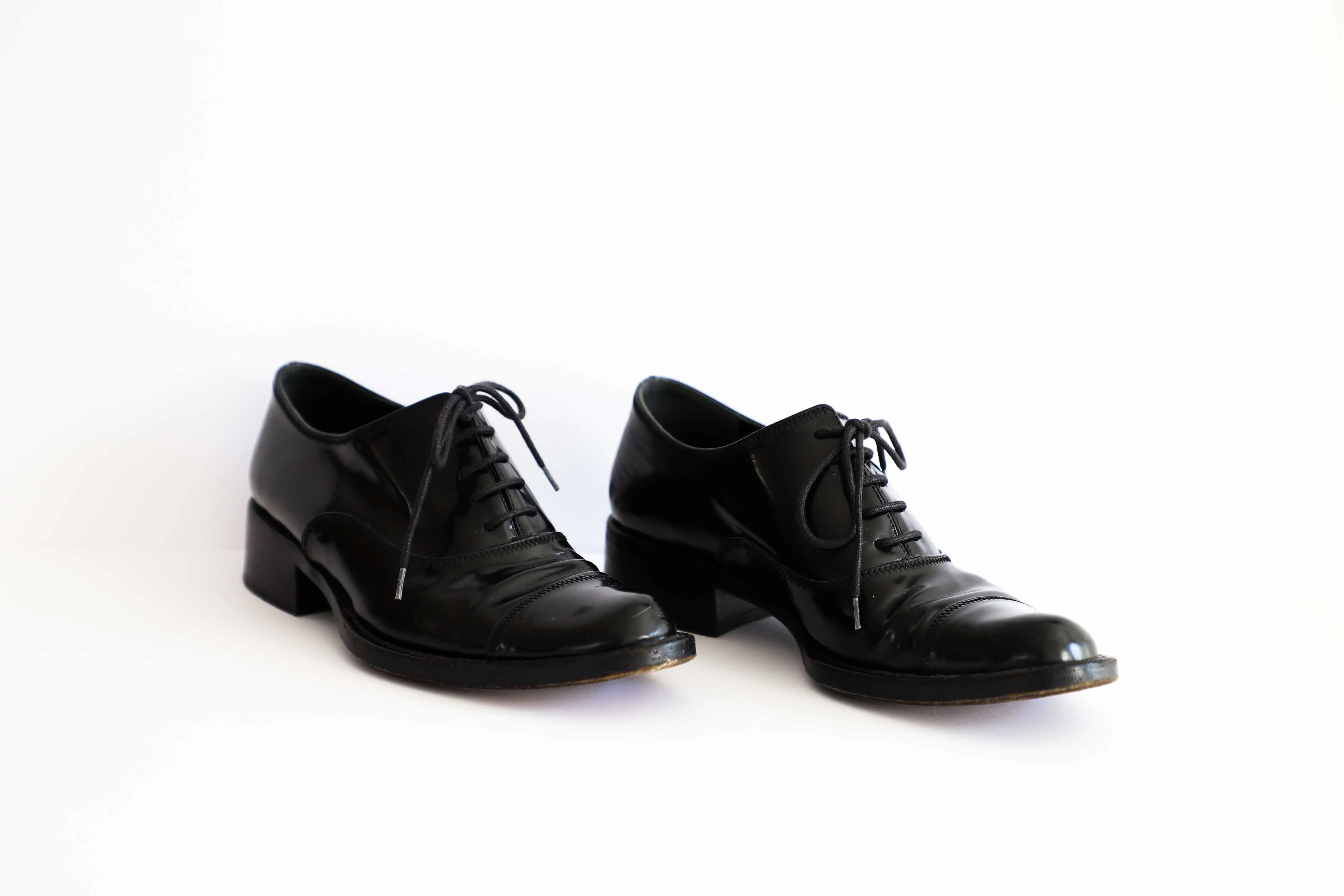 Prada Square-toe Oxford Shoes