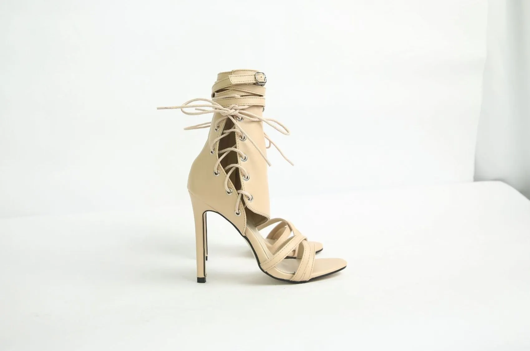 Thin High Heel Strappy Roman Sandals